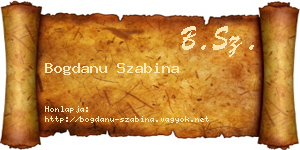Bogdanu Szabina névjegykártya